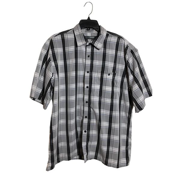 Bruno Mens XL Shirt Black White Plaid Button Up Plaid Top Western Casual Wear - Picture 1 of 5